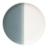 DOUBLE Assiette plate en porcelaine Easylife Bleu/Vert et Blanc D26