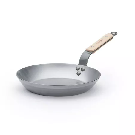 MINERAL B Bois Poêle ronde induction en tôle d´acier cire d´abeille de BUYER D24 cm