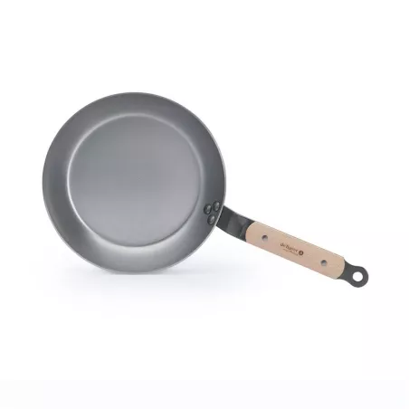 MINERAL B Bois Poêle ronde induction en tôle d´acier cire d´abeille de BUYER D24 cm