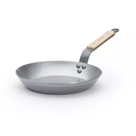 MINERAL B Bois Poêle ronde induction en tôle d´acier cire d´abeille de BUYER D24 cm