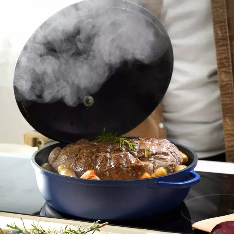 CAROTE Lot de 14 Poele Induction Antiadhésif, Batterie de Cuisine avec Couvercle, Poêles 24cm
