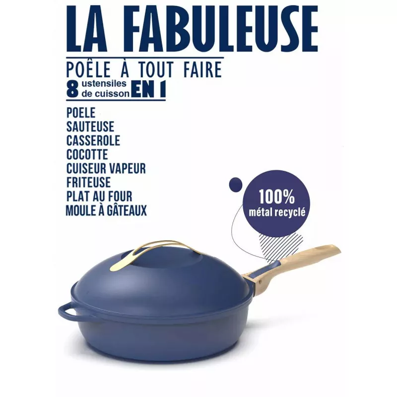 Poêle à Induction Cookut 'La Fabuleuse' 28 Cm - Revêtement Zafiro - Neuf Sous Emballage