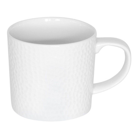 Set De 4 Tasses à Café Dowan - 530ml - Porcelaine Blanc Albâtre - Lave-vaisselle & Micro-ondes - Design Tacheté Unique