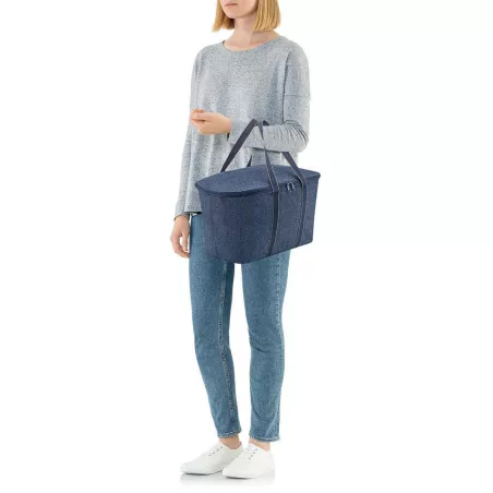 COOLERBAG Sac de courses isotherme Glaçière REISENTHEL Herringbone Bleu