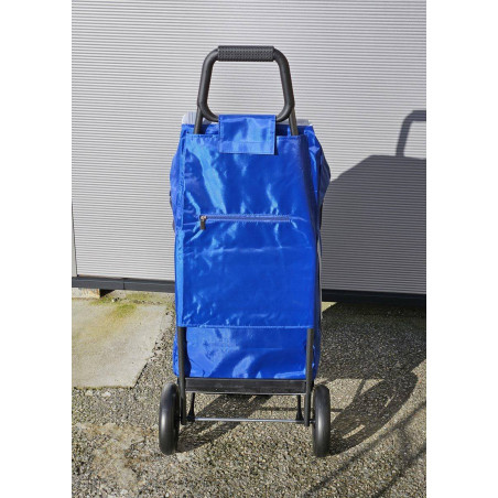BUGGY Poussette de marché Chariot de courses 2 roues SIDEBAG Bleu Gris