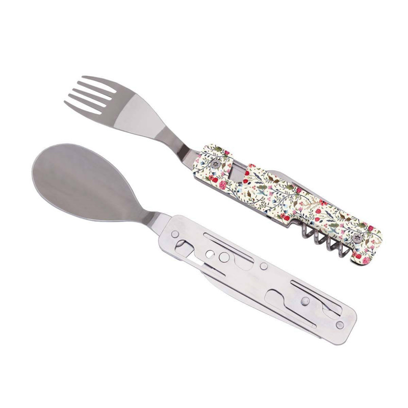 AKINOD 13H25 Set de couverts pliants multifonctions inox nomades CHAMPETRE
