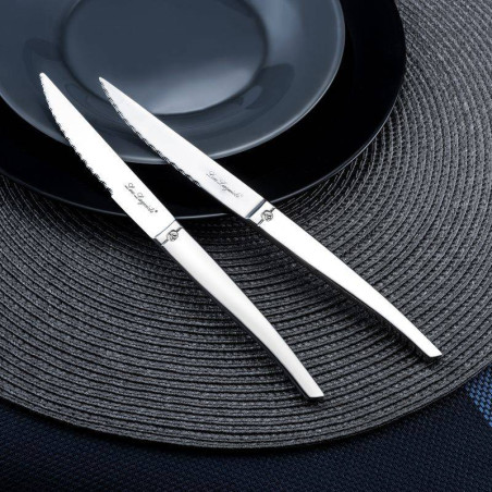 Lou Laguiole Coffret de 6 Couteaux Steak Jet Sablé