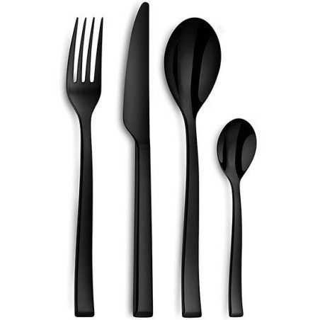 SIDE Ménagère 24 Pièces Inox COUZON Noir