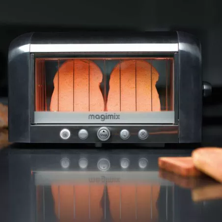 MAGIMIX Toaster Grille Pain électrique VISION Inox Brossé et Poli Brillant