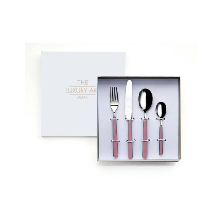 Set De 4 Couverts Pour Enfants En Inox 18/10 - Couteau à Steak Sécurisé, Fourchettes, Cuillères - 17.3 Cm