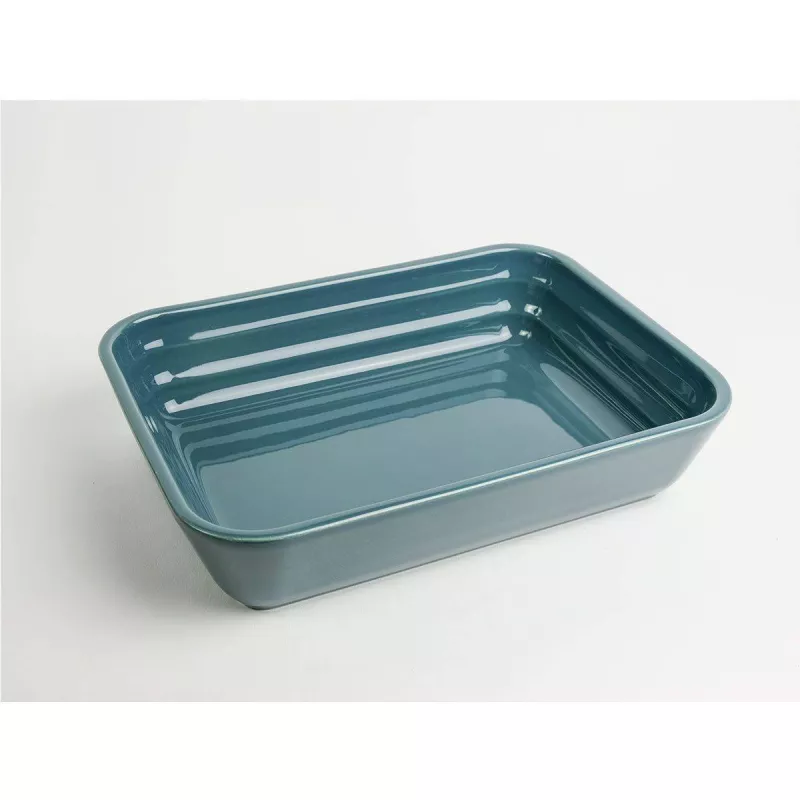 Lagostina Ensemble de 4 ustensiles de cuisson en céramique pour le quotidien - Passe au micro-ondes, au four, au lave-vaisselle, au réfrigérateur et au congélateur - Bleu