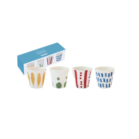 Coffret de 4 gobelets à...