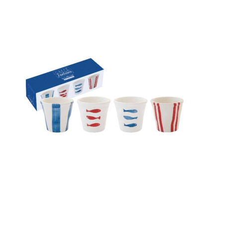 Coffret de 4 gobelets à...