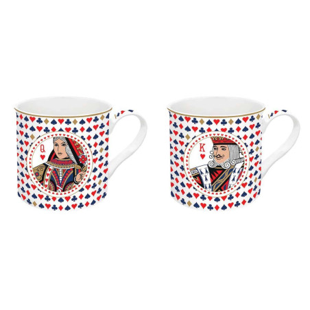 Coffret 4 Mugs Floraux Table Passion - Porcelaine 35cl, Compatible Lave-vaisselle Et Micro-ondes