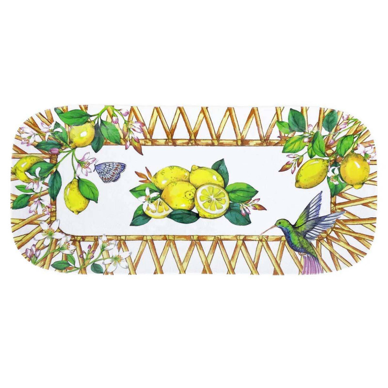 CAPRI plat long en mélamine Les Jardins de la Comtesse 37,5x17 cm