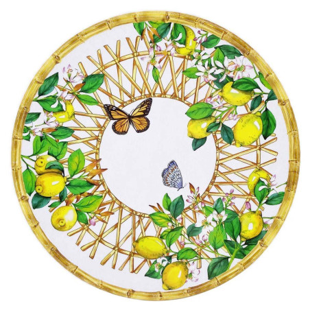 CAPRI plat rond en mélamine...