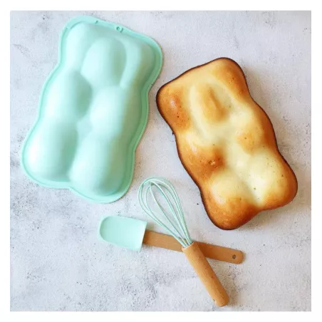 Kit Pâtisserie Enfant ScrapCooking - 4 Ustensiles (fouet, Spatule, Cuillère, Rouleau) En Bois Et Silicone Alimentaire, Coffret Cadeau Vert