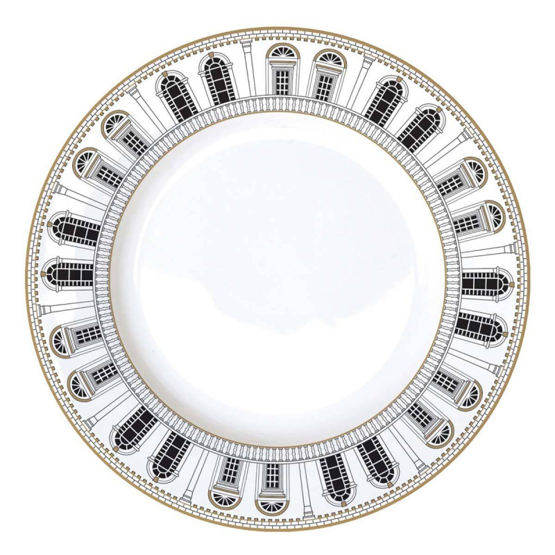 Lot de 6 Assiettes Dessert, Assiette Plate, Assiettes, Environ 27 cm Porcelaine Blanc