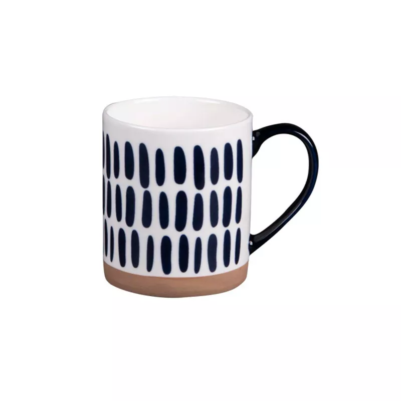 Mug En Faïence Gris Et Blanc à Pois Dekoratief - Neuf Dans Son Emballage - Thème Enfant