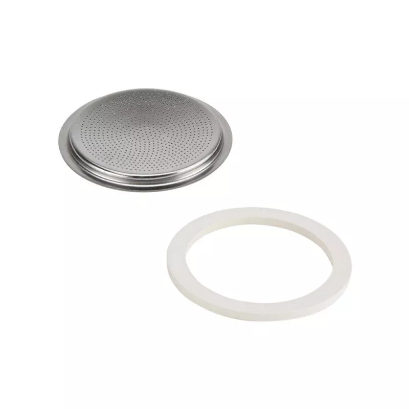 BIALETTI VENUS Cafetière Italienne Induction en Inox Brillant 4 Tasses - Kit 1 joint et 1 filtre