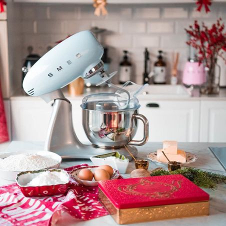 Robot pâtissier sur socle Années 50 SMEG Bleu azur