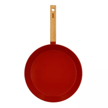 ECTOR Poêle revêtue céramiquePaprika induction manche bois D20