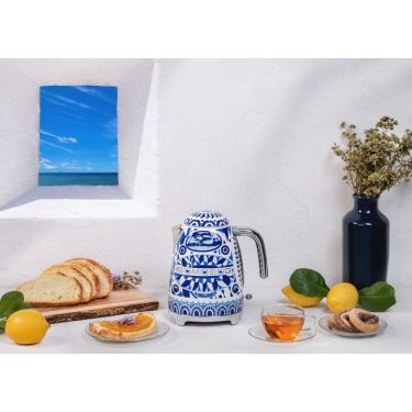 Bouilloire électrique Années 50 SMEG Blu Mediterraneo