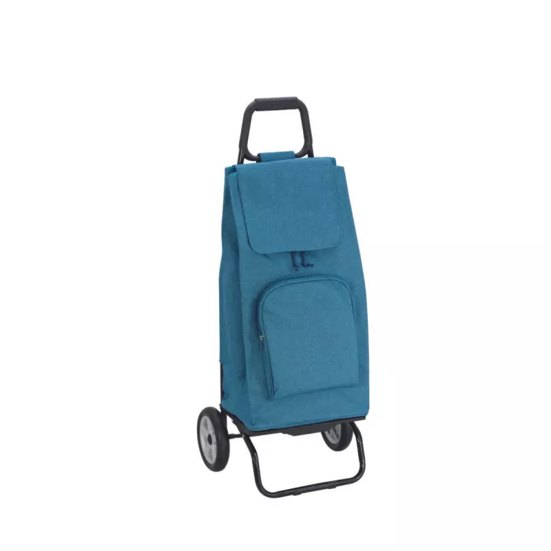 CARLUX Multipoche Chiné Bleu Poussette de marché Chariot de courses 2 roues SIDEBAG