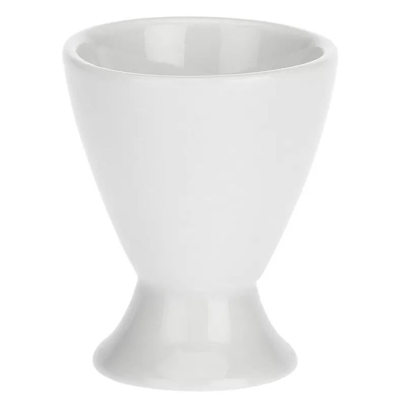 AltoBuy - Set De 4 Coquetiers En Porcelaine Blanche Avec Liseré Doré - Contenance 5cl - Design Élégant Pour Œufs à La Coque