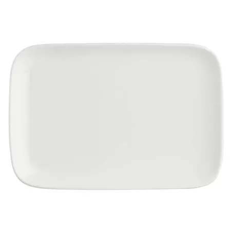 ESSENZIALE New Age Assiette plate rectangulaire en porcelaine 30x22 cm PORCELLANA BIANCA