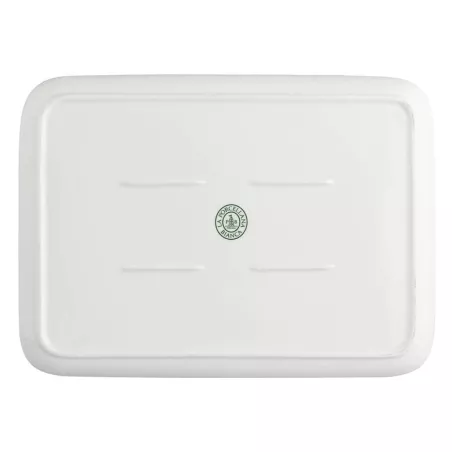 ESSENZIALE New Age Assiette plate rectangulaire en porcelaine 30x22 cm PORCELLANA BIANCA