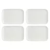 ESSENZIALE New Age Assiette plate rectangulaire en porcelaine 30x22 cm PORCELLANA BIANCA