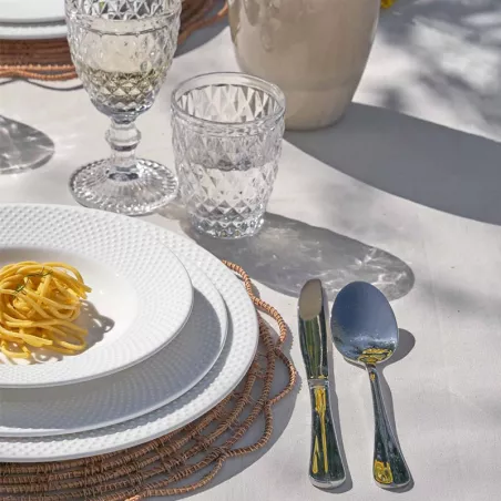 RICHIAMO Assiette plate en porcelaine D27 PORCELLANA BIANCA