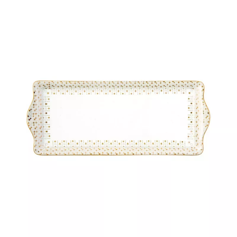 Plat à Cake En Porcelaine - Format 35x15cm - Idéal Pour Pâtisserie Maison