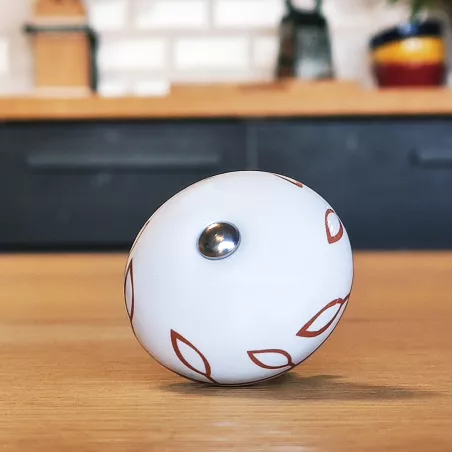 Bouton Poignée de couvercle boule céramique pour L´incroyable Cocotte Cookut - blanche