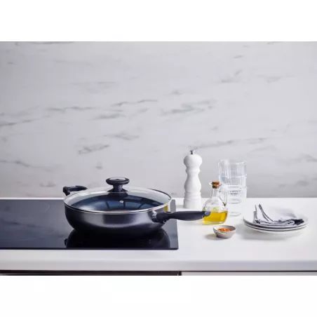 PRO INDUC Sauteuse Corps alu ép 3mm revêtement céramique Induction + Couvercle BEKA D28