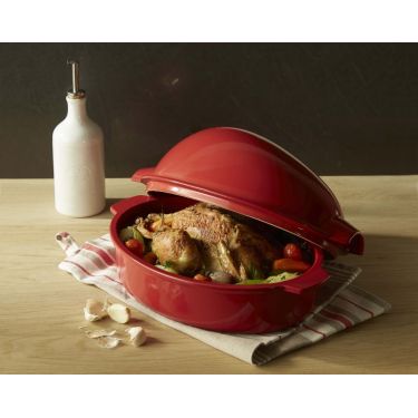 Petite Brique à rôtir Plat à pouletEmile HENRY Rouge grand cru NVS