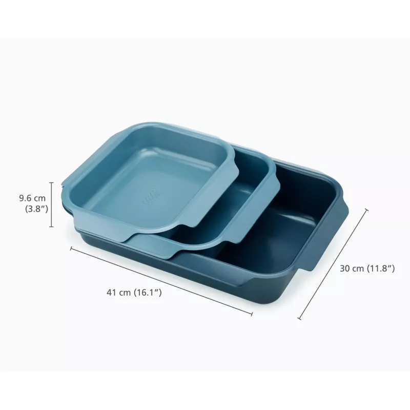 Lot De 3 Plats à Rôtir Avec Grilles Anti-Adhésives - Tailles S M L Pour Four