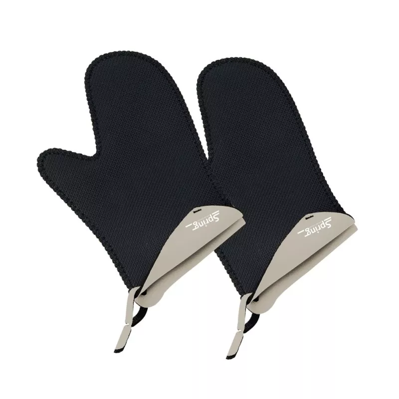 Gants De Cuisine 2 Paires – Silicone Et Coton Résistant à 250°C – Antidérapants, Mini Taille Pour Précision – Pour Four, BBQ, Plats Chauds
