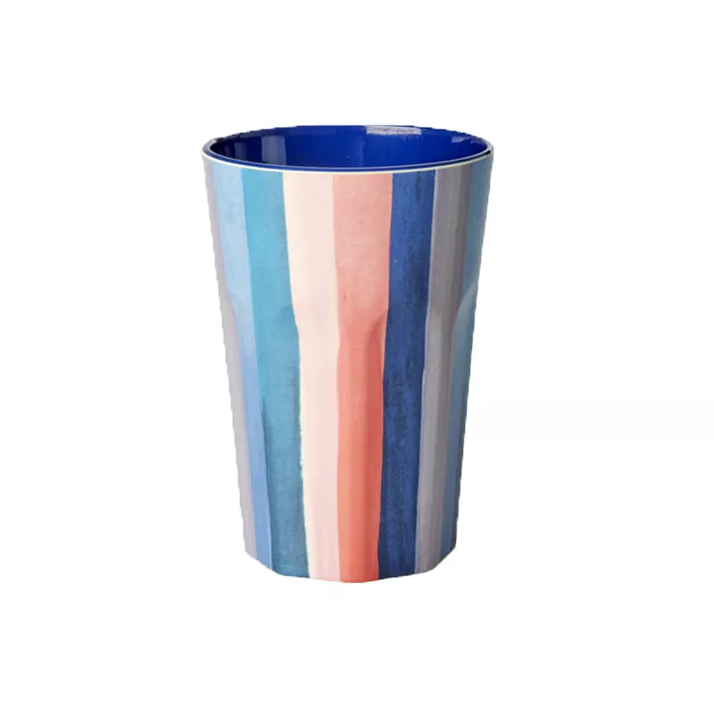 Verre en mélamine Grand 400 ml RICE Rayures New York
