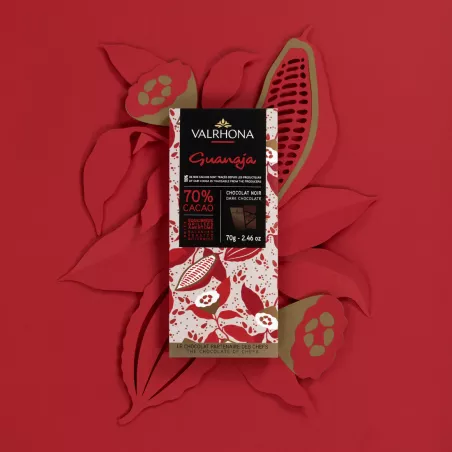Tablette de chocolat Valrhona  70G Guanaja 70%