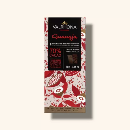 Tablette de chocolat Valrhona  70G Guanaja 70%