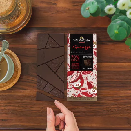 Tablette de chocolat Valrhona  70G Guanaja 70%