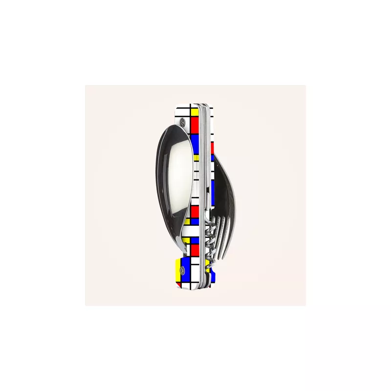 AKINOD 13H25 Set de couverts pliants multifonctions inox nomades ABSTRACTION