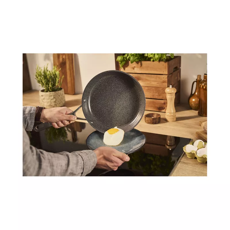 BALLARINI Salina Sauteuse Avec Couvercle, 28 Cm, Revêtement Céramique Antiadhésif Avec Apprêt Dur En Titane, Poêle En Céramique Anti-rayures Pour Tous Les Types De Feux, Compatible Avec L'induction