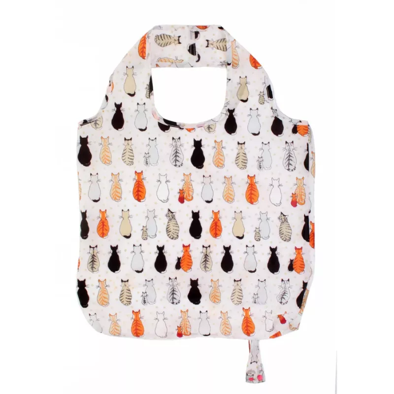 2 Sacs De Courses Réutilisables Mignons Avec Motifs Chats - Grands, Lavables Et écolos