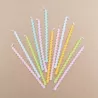 Bougie Gâteau 12pcs torsadées longues pastel ScrapCooking