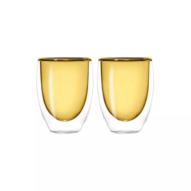 Tasse à café expresso en verre double paroi 8 cl WD Lifestyle Vert - les 2
