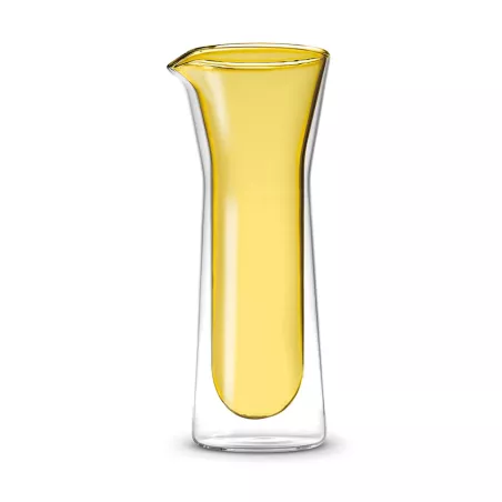 Pichet Broc Carafe en verre double paroi Jaune 800 ml WD Lifestyle