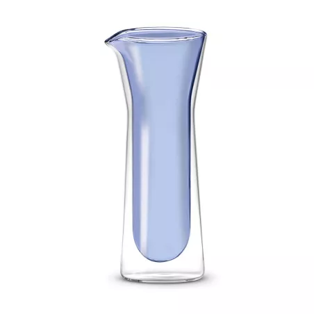 Pichet Broc Carafe en verre double paroi  Bleu 800 ml WD Lifestyle